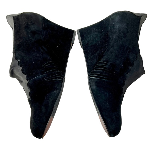 Umberto Raffini women's Jamie black suede wedge booties size 39/8-8.5 - Picture 4 of 14